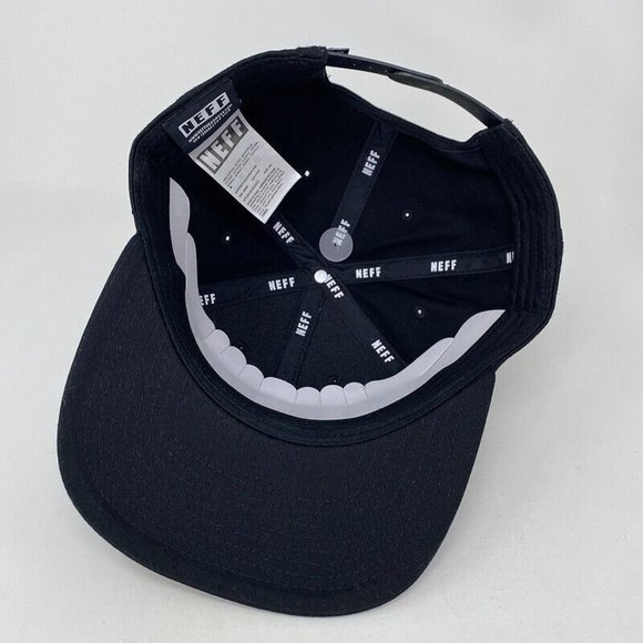 Neff Snapback Hat Cap Black Skate Surf Streetwear Checkered Racing Mens - Picture 5 of 6
